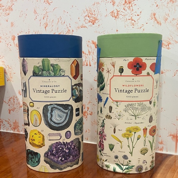 Cavallini & Co. Mineralogy & Wildflower Vintage (1,000 piece) puzzles - Picture 1 of 7